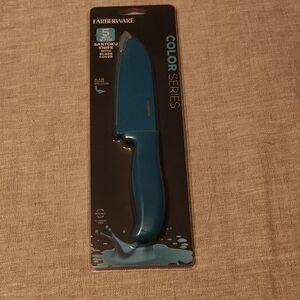Farberware Blue Santoku Knife & Cover